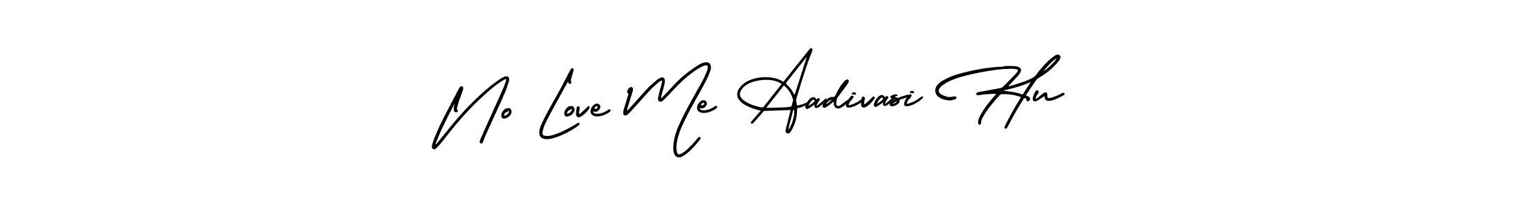 The best way (AmerikaSignatureDemo-Regular) to make a short signature is to pick only two or three words in your name. The name No Love Me Aadivasi Hu include a total of six letters. For converting this name. No Love Me Aadivasi Hu signature style 3 images and pictures png