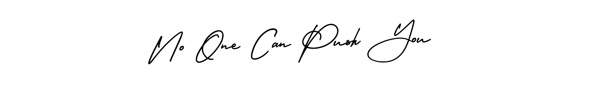 Make a beautiful signature design for name No One Can Push You. With this signature (AmerikaSignatureDemo-Regular) style, you can create a handwritten signature for free. No One Can Push You signature style 3 images and pictures png