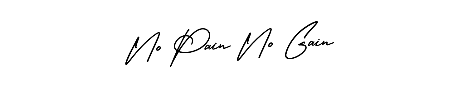 Make a beautiful signature design for name No Pain No Gain. With this signature (AmerikaSignatureDemo-Regular) style, you can create a handwritten signature for free. No Pain No Gain signature style 3 images and pictures png