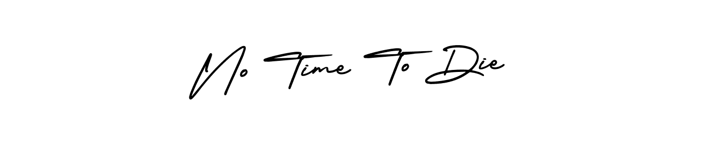 You should practise on your own different ways (AmerikaSignatureDemo-Regular) to write your name (No Time To Die) in signature. don't let someone else do it for you. No Time To Die signature style 3 images and pictures png