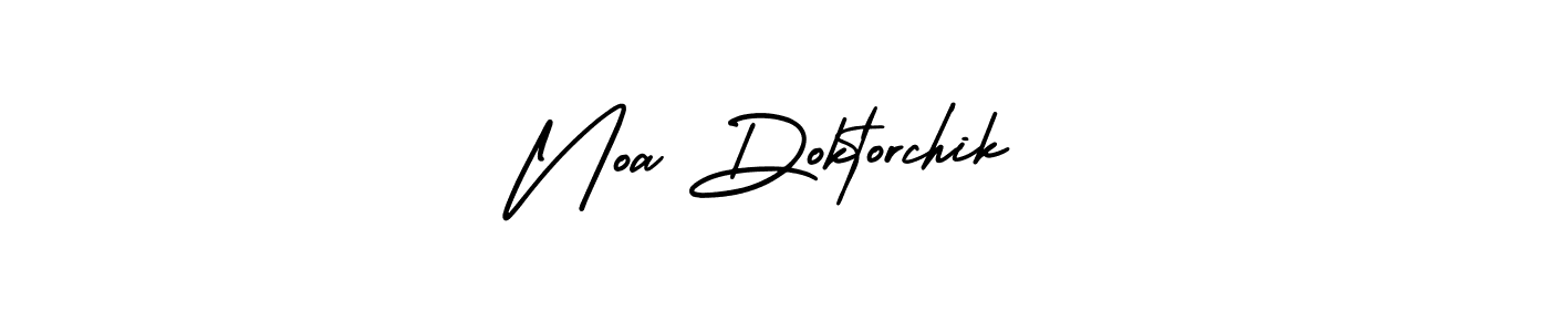 The best way (AmerikaSignatureDemo-Regular) to make a short signature is to pick only two or three words in your name. The name Noa Doktorchik include a total of six letters. For converting this name. Noa Doktorchik signature style 3 images and pictures png