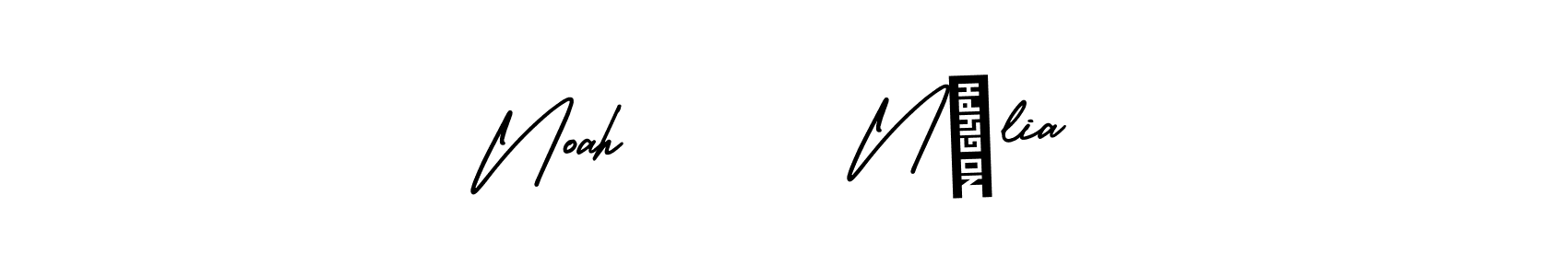 Also You can easily find your signature by using the search form. We will create Noah       Nélia name handwritten signature images for you free of cost using AmerikaSignatureDemo-Regular sign style. Noah       Nélia signature style 3 images and pictures png