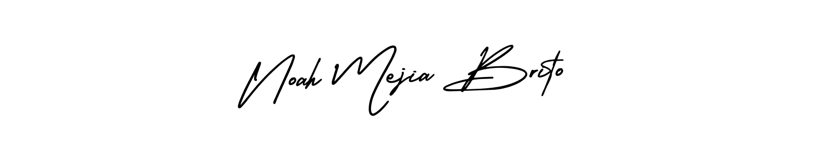 if you are searching for the best signature style for your name Noah Mejia Brito. so please give up your signature search. here we have designed multiple signature styles  using AmerikaSignatureDemo-Regular. Noah Mejia Brito signature style 3 images and pictures png