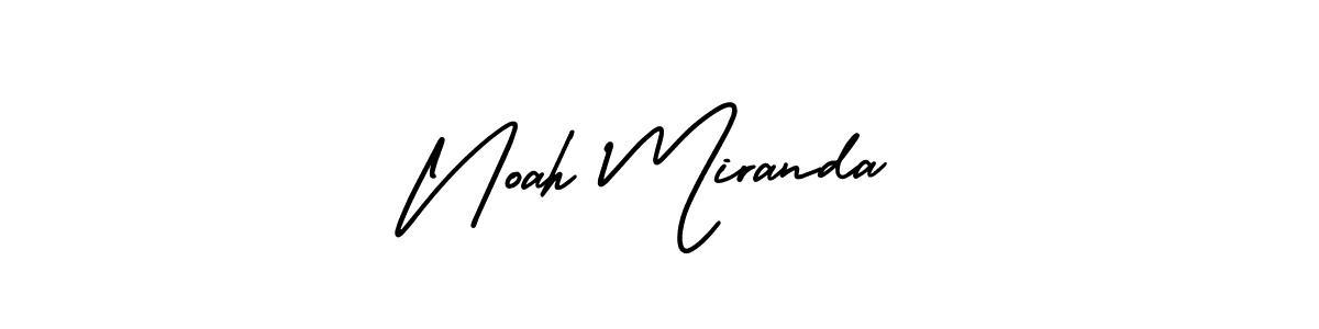 Create a beautiful signature design for name Noah Miranda. With this signature (AmerikaSignatureDemo-Regular) fonts, you can make a handwritten signature for free. Noah Miranda signature style 3 images and pictures png