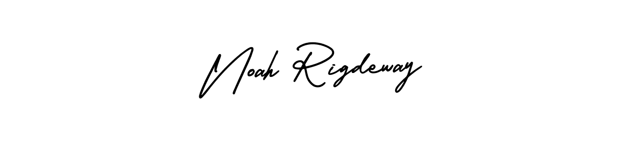 The best way (AmerikaSignatureDemo-Regular) to make a short signature is to pick only two or three words in your name. The name Noah Rigdeway include a total of six letters. For converting this name. Noah Rigdeway signature style 3 images and pictures png