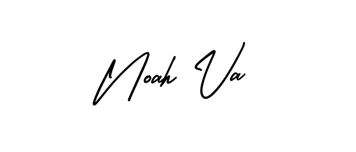 You should practise on your own different ways (AmerikaSignatureDemo-Regular) to write your name (Noah Va) in signature. don't let someone else do it for you. Noah Va signature style 3 images and pictures png