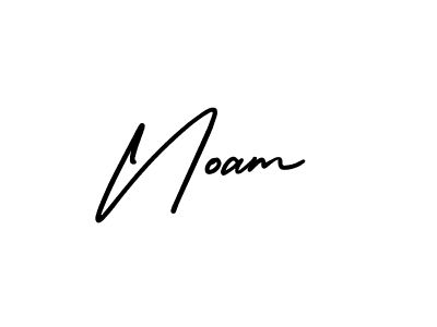 How to make Noam name signature. Use AmerikaSignatureDemo-Regular style for creating short signs online. This is the latest handwritten sign. Noam signature style 3 images and pictures png