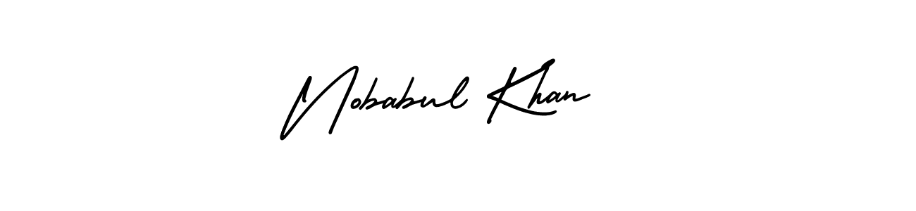 Create a beautiful signature design for name Nobabul Khan . With this signature (AmerikaSignatureDemo-Regular) fonts, you can make a handwritten signature for free. Nobabul Khan  signature style 3 images and pictures png