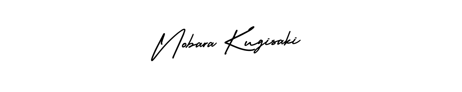 You should practise on your own different ways (AmerikaSignatureDemo-Regular) to write your name (Nobara Kugisaki) in signature. don't let someone else do it for you. Nobara Kugisaki signature style 3 images and pictures png