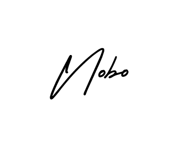 Design your own signature with our free online signature maker. With this signature software, you can create a handwritten (AmerikaSignatureDemo-Regular) signature for name Nobo. Nobo signature style 3 images and pictures png