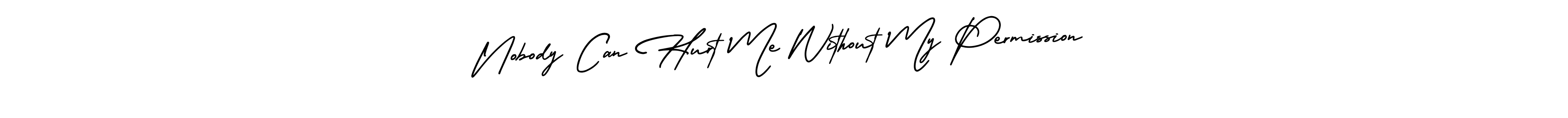How to make Nobody Can Hurt Me Without My Permission name signature. Use AmerikaSignatureDemo-Regular style for creating short signs online. This is the latest handwritten sign. Nobody Can Hurt Me Without My Permission signature style 3 images and pictures png