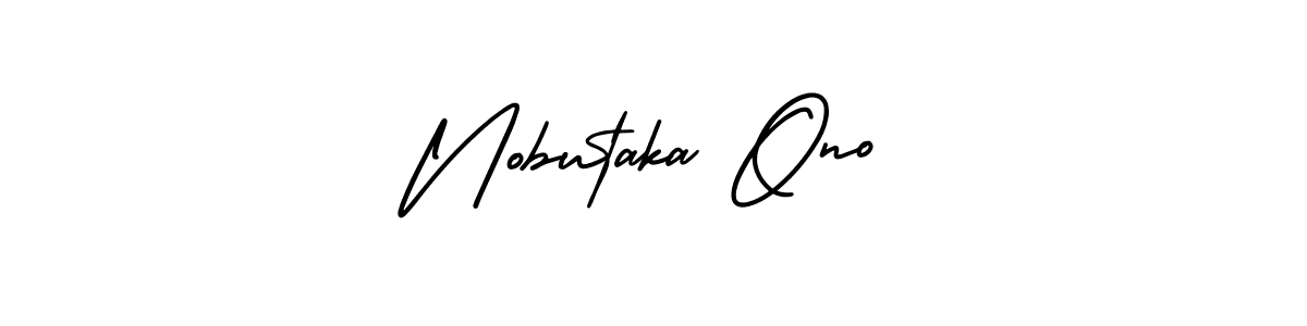 Make a short Nobutaka Ono signature style. Manage your documents anywhere anytime using AmerikaSignatureDemo-Regular. Create and add eSignatures, submit forms, share and send files easily. Nobutaka Ono signature style 3 images and pictures png