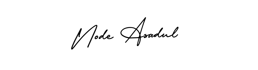 How to make Node Asadul name signature. Use AmerikaSignatureDemo-Regular style for creating short signs online. This is the latest handwritten sign. Node Asadul signature style 3 images and pictures png