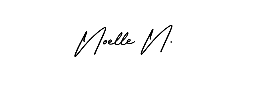 It looks lik you need a new signature style for name Noelle N.. Design unique handwritten (AmerikaSignatureDemo-Regular) signature with our free signature maker in just a few clicks. Noelle N. signature style 3 images and pictures png