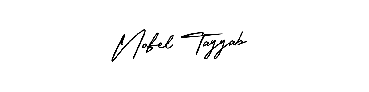 Nofel Tayyab stylish signature style. Best Handwritten Sign (AmerikaSignatureDemo-Regular) for my name. Handwritten Signature Collection Ideas for my name Nofel Tayyab. Nofel Tayyab signature style 3 images and pictures png