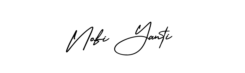 This is the best signature style for the Nofi Yanti name. Also you like these signature font (AmerikaSignatureDemo-Regular). Mix name signature. Nofi Yanti signature style 3 images and pictures png