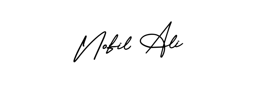 Check out images of Autograph of Nofil Ali name. Actor Nofil Ali Signature Style. AmerikaSignatureDemo-Regular is a professional sign style online. Nofil Ali signature style 3 images and pictures png