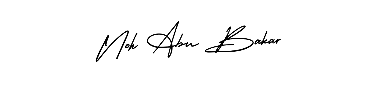 AmerikaSignatureDemo-Regular is a professional signature style that is perfect for those who want to add a touch of class to their signature. It is also a great choice for those who want to make their signature more unique. Get Noh Abu Bakar name to fancy signature for free. Noh Abu Bakar signature style 3 images and pictures png