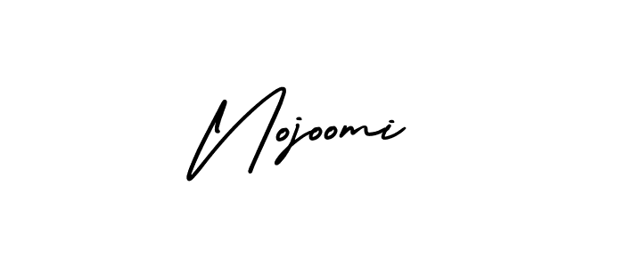 You should practise on your own different ways (AmerikaSignatureDemo-Regular) to write your name (Nojoomi) in signature. don't let someone else do it for you. Nojoomi signature style 3 images and pictures png