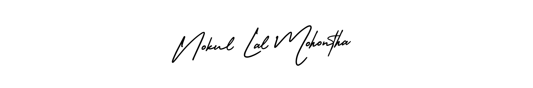 Best and Professional Signature Style for Nokul Lal Mohontha. AmerikaSignatureDemo-Regular Best Signature Style Collection. Nokul Lal Mohontha signature style 3 images and pictures png