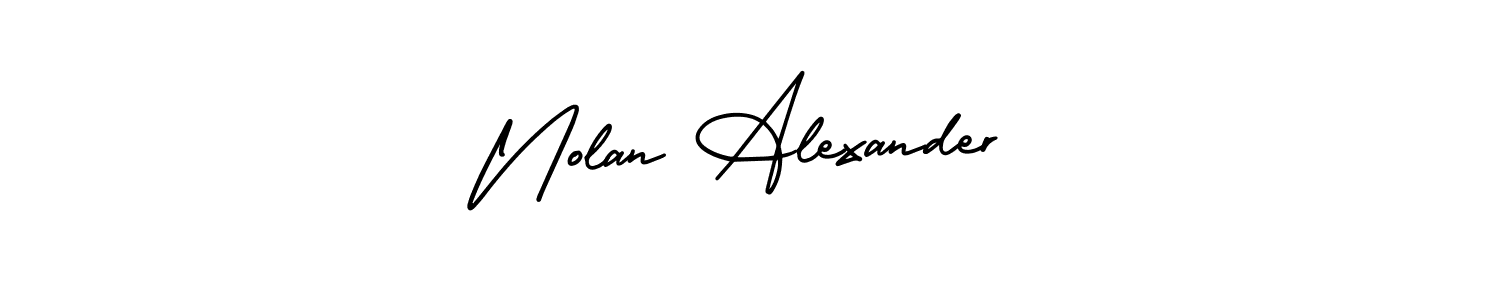 Use a signature maker to create a handwritten signature online. With this signature software, you can design (AmerikaSignatureDemo-Regular) your own signature for name Nolan Alexander. Nolan Alexander signature style 3 images and pictures png