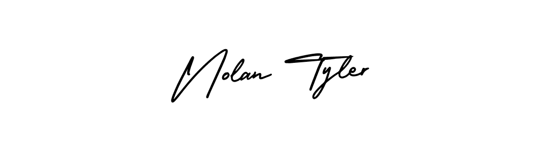 This is the best signature style for the Nolan Tyler name. Also you like these signature font (AmerikaSignatureDemo-Regular). Mix name signature. Nolan Tyler signature style 3 images and pictures png