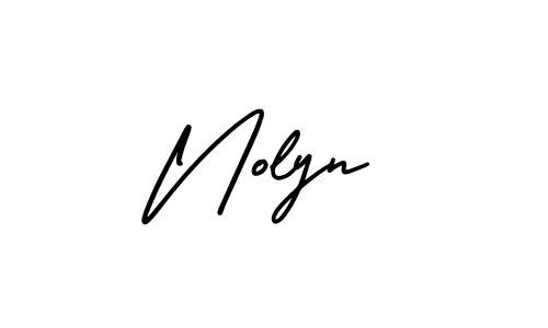 AmerikaSignatureDemo-Regular is a professional signature style that is perfect for those who want to add a touch of class to their signature. It is also a great choice for those who want to make their signature more unique. Get Nolyn name to fancy signature for free. Nolyn signature style 3 images and pictures png