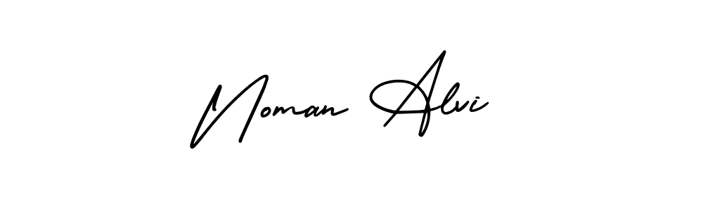 Make a beautiful signature design for name Noman Alvi. With this signature (AmerikaSignatureDemo-Regular) style, you can create a handwritten signature for free. Noman Alvi signature style 3 images and pictures png