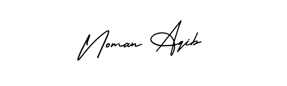 Make a beautiful signature design for name Noman Aqib. Use this online signature maker to create a handwritten signature for free. Noman Aqib signature style 3 images and pictures png