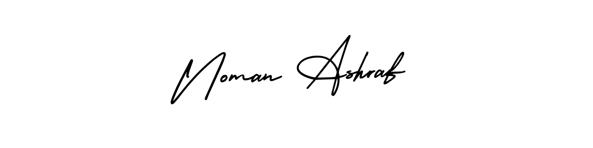 Use a signature maker to create a handwritten signature online. With this signature software, you can design (AmerikaSignatureDemo-Regular) your own signature for name Noman Ashraf. Noman Ashraf signature style 3 images and pictures png