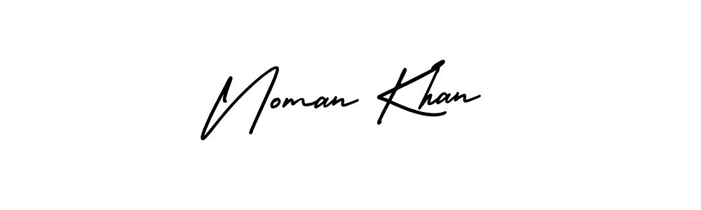 Make a beautiful signature design for name Noman Khan. With this signature (AmerikaSignatureDemo-Regular) style, you can create a handwritten signature for free. Noman Khan signature style 3 images and pictures png