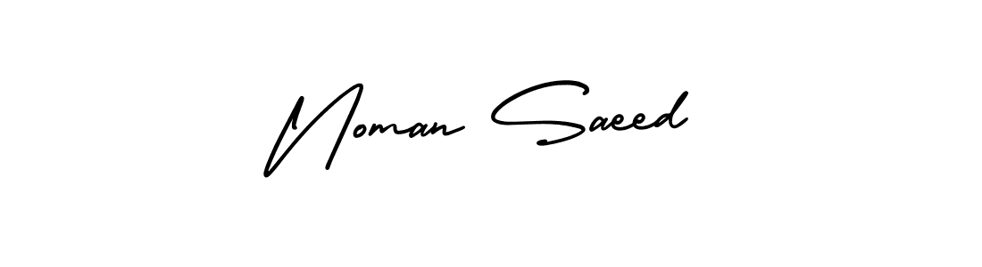 This is the best signature style for the Noman Saeed name. Also you like these signature font (AmerikaSignatureDemo-Regular). Mix name signature. Noman Saeed signature style 3 images and pictures png