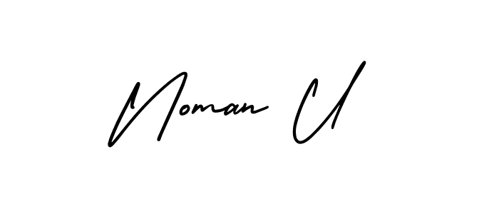 This is the best signature style for the Noman U name. Also you like these signature font (AmerikaSignatureDemo-Regular). Mix name signature. Noman U signature style 3 images and pictures png