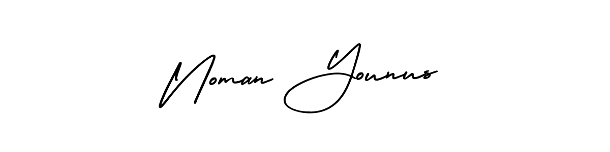 Noman Younus stylish signature style. Best Handwritten Sign (AmerikaSignatureDemo-Regular) for my name. Handwritten Signature Collection Ideas for my name Noman Younus. Noman Younus signature style 3 images and pictures png