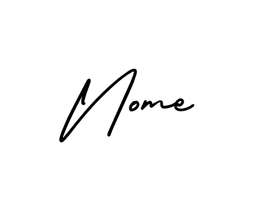 You should practise on your own different ways (AmerikaSignatureDemo-Regular) to write your name (Nome) in signature. don't let someone else do it for you. Nome signature style 3 images and pictures png