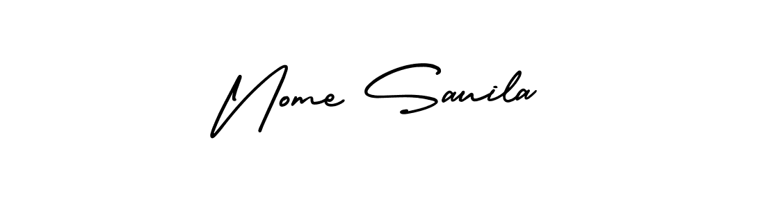 Best and Professional Signature Style for Nome Sauila. AmerikaSignatureDemo-Regular Best Signature Style Collection. Nome Sauila signature style 3 images and pictures png
