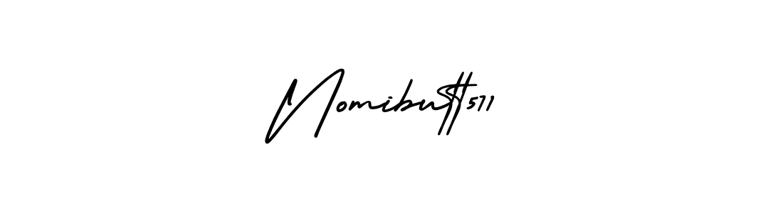 Nomibutt571 stylish signature style. Best Handwritten Sign (AmerikaSignatureDemo-Regular) for my name. Handwritten Signature Collection Ideas for my name Nomibutt571. Nomibutt571 signature style 3 images and pictures png