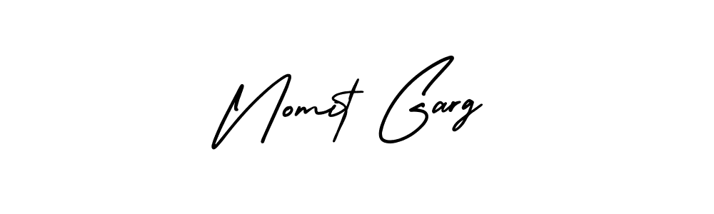 Make a beautiful signature design for name Nomit Garg. With this signature (AmerikaSignatureDemo-Regular) style, you can create a handwritten signature for free. Nomit Garg signature style 3 images and pictures png