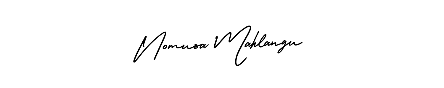 It looks lik you need a new signature style for name Nomusa Mahlangu. Design unique handwritten (AmerikaSignatureDemo-Regular) signature with our free signature maker in just a few clicks. Nomusa Mahlangu signature style 3 images and pictures png