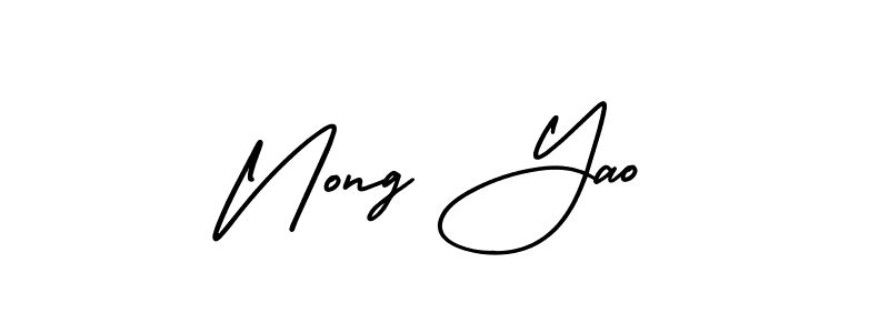Use a signature maker to create a handwritten signature online. With this signature software, you can design (AmerikaSignatureDemo-Regular) your own signature for name Nong Yao. Nong Yao signature style 3 images and pictures png