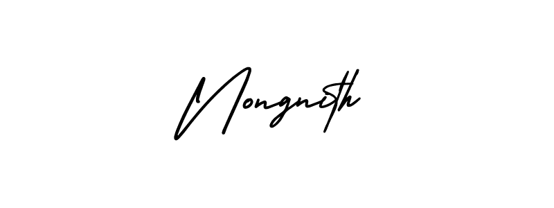 Use a signature maker to create a handwritten signature online. With this signature software, you can design (AmerikaSignatureDemo-Regular) your own signature for name Nongnith. Nongnith signature style 3 images and pictures png