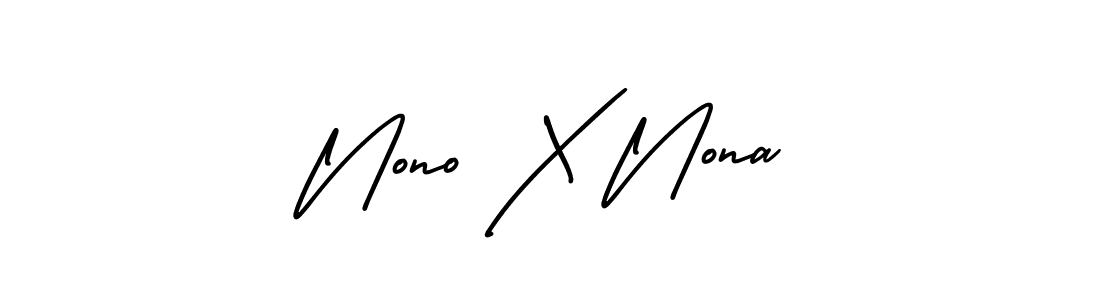 AmerikaSignatureDemo-Regular is a professional signature style that is perfect for those who want to add a touch of class to their signature. It is also a great choice for those who want to make their signature more unique. Get Nono X Nona name to fancy signature for free. Nono X Nona signature style 3 images and pictures png