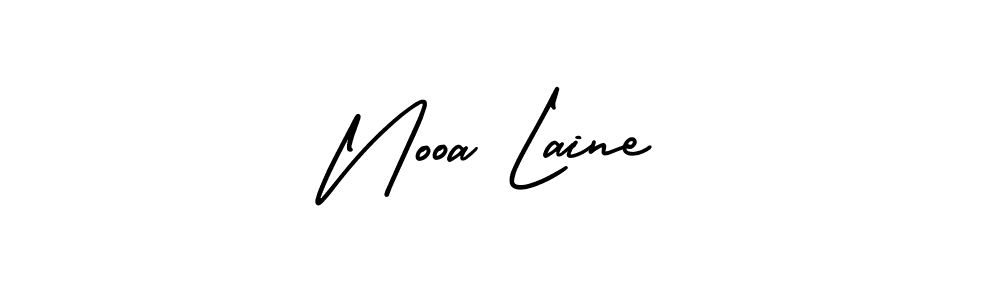 Make a beautiful signature design for name Nooa Laine. With this signature (AmerikaSignatureDemo-Regular) style, you can create a handwritten signature for free. Nooa Laine signature style 3 images and pictures png