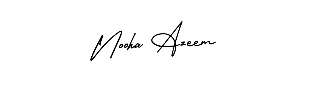 Make a short Nooha Azeem signature style. Manage your documents anywhere anytime using AmerikaSignatureDemo-Regular. Create and add eSignatures, submit forms, share and send files easily. Nooha Azeem signature style 3 images and pictures png