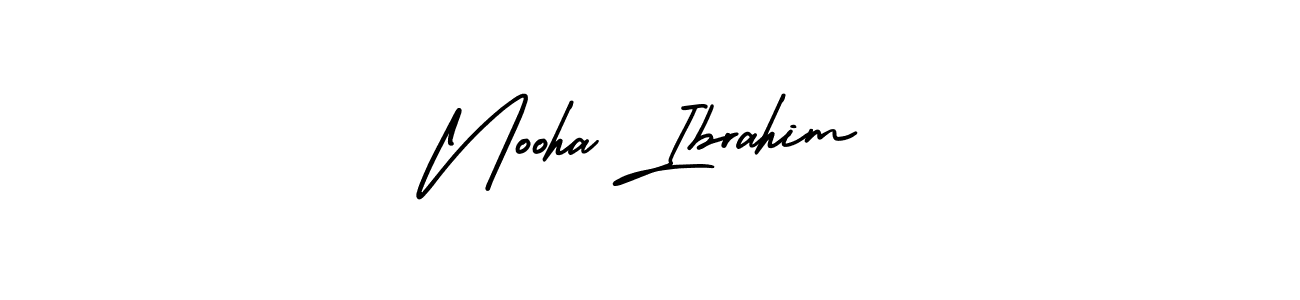 Nooha Ibrahim stylish signature style. Best Handwritten Sign (AmerikaSignatureDemo-Regular) for my name. Handwritten Signature Collection Ideas for my name Nooha Ibrahim. Nooha Ibrahim signature style 3 images and pictures png