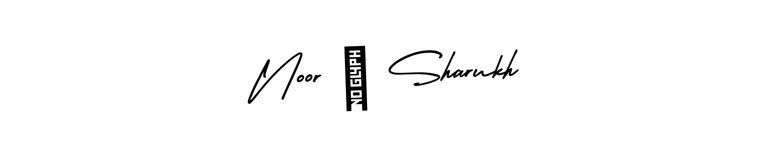 This is the best signature style for the Noor ♡ Sharukh name. Also you like these signature font (AmerikaSignatureDemo-Regular). Mix name signature. Noor ♡ Sharukh signature style 3 images and pictures png