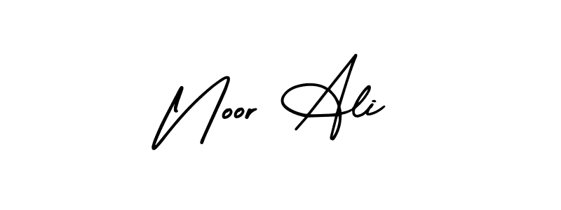 The best way (AmerikaSignatureDemo-Regular) to make a short signature is to pick only two or three words in your name. The name Noor Ali include a total of six letters. For converting this name. Noor Ali signature style 3 images and pictures png