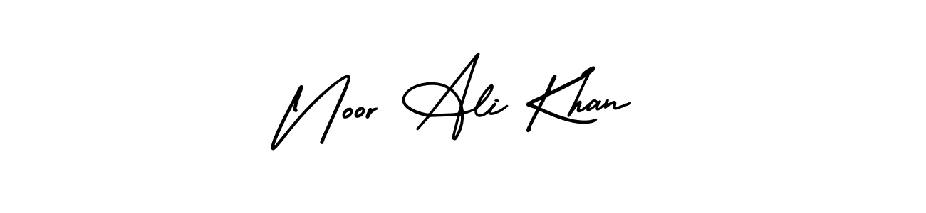 The best way (AmerikaSignatureDemo-Regular) to make a short signature is to pick only two or three words in your name. The name Noor Ali Khan include a total of six letters. For converting this name. Noor Ali Khan signature style 3 images and pictures png