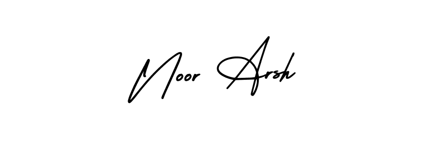 How to Draw Noor Arsh signature style? AmerikaSignatureDemo-Regular is a latest design signature styles for name Noor Arsh. Noor Arsh signature style 3 images and pictures png