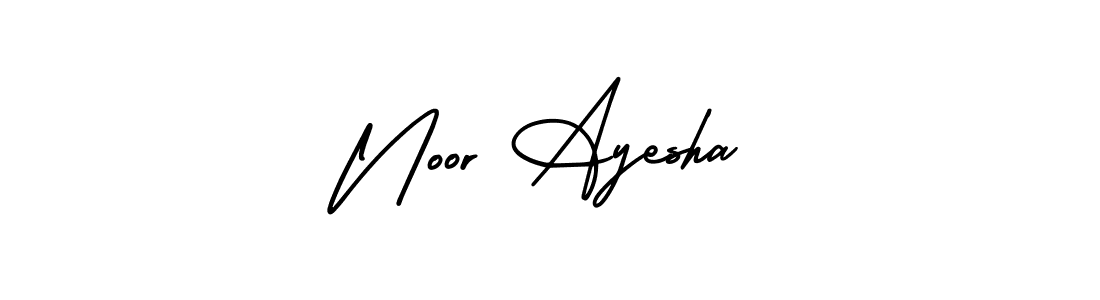 Use a signature maker to create a handwritten signature online. With this signature software, you can design (AmerikaSignatureDemo-Regular) your own signature for name Noor Ayesha. Noor Ayesha signature style 3 images and pictures png